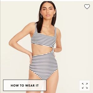 J Crew One-piece Swimsuit with matching rash guard